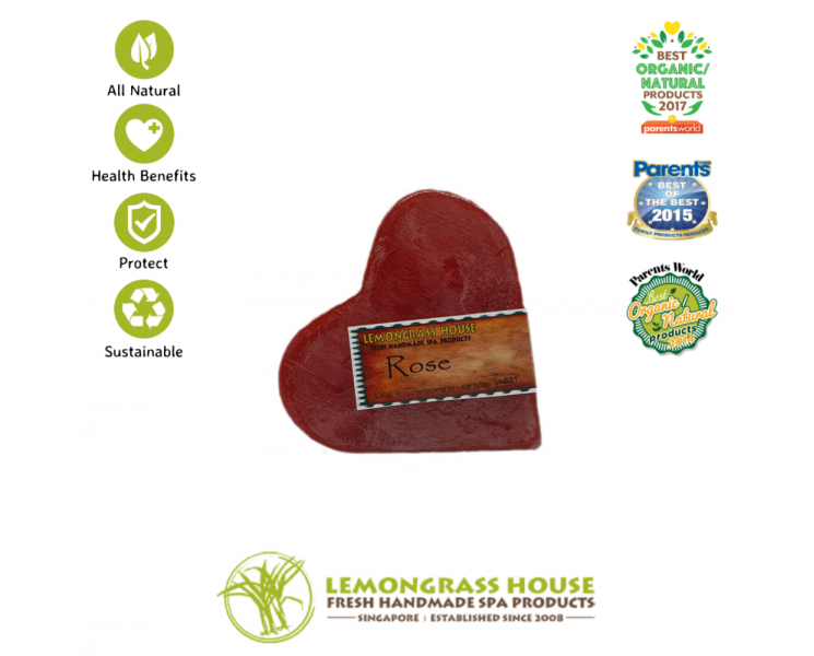 Rose Heart Shaped Handmade Soap
